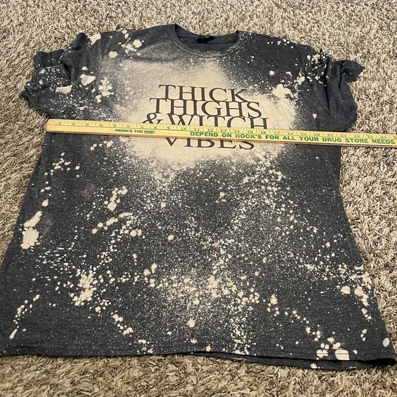 Gildan thick thighs and witch vibes bleach wash graphic tee - Picture 6 of 6